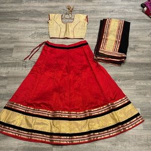 Red and black lengha